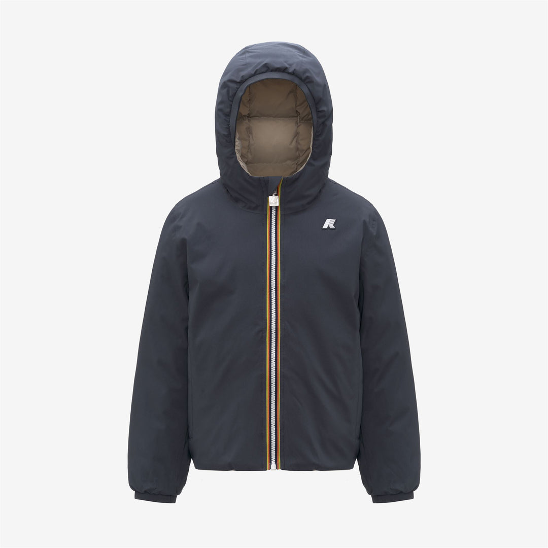 Blue beige Boy's Reversible Insulated Winter Jacket 01