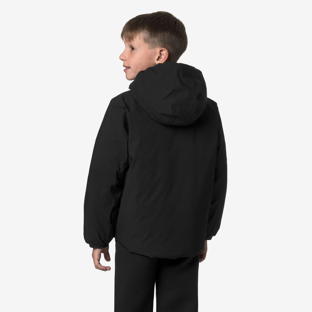 Giacca invernale reversibile imbottita nera per ragazzi main