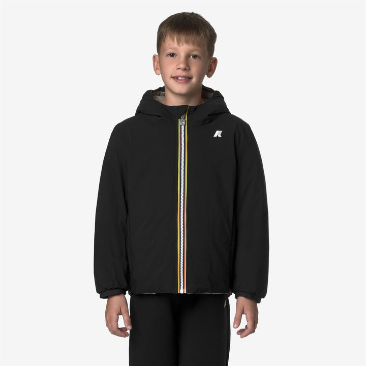 Giacca invernale reversibile imbottita nera per ragazzi 4