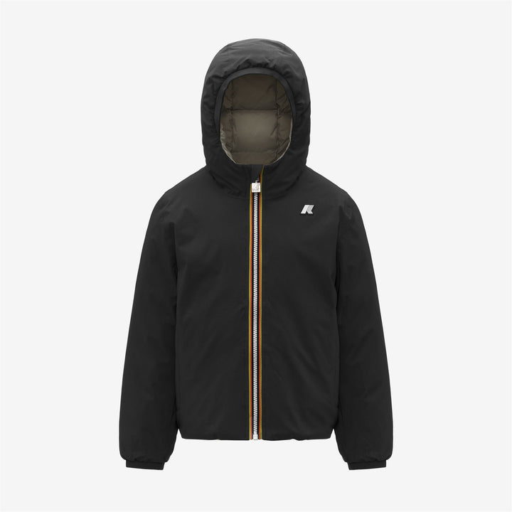 Giacca invernale reversibile imbottita nera per ragazzi 1