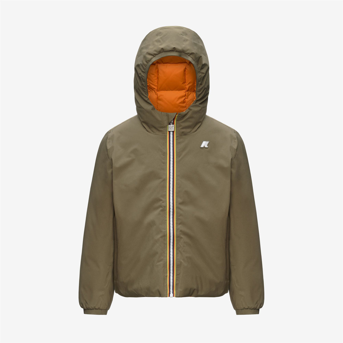 Jackets_BOY_P. JACK ST THERMO DOUBLE_Short_Green Army - Orange Md - Commercial 1