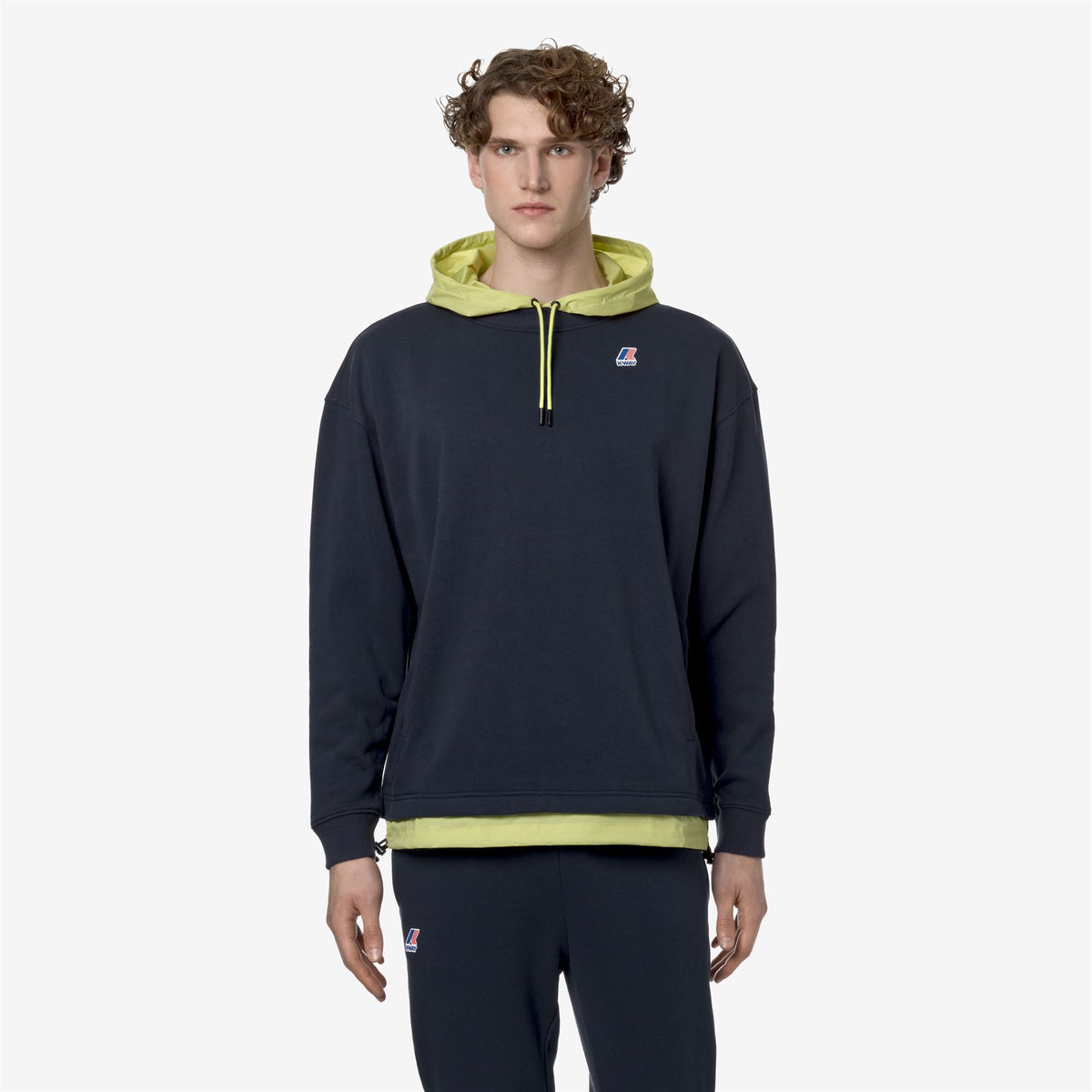 Fleece_Unisex_LE VRAI DONATIEN NYLON PC_Jumper_Blue Depth-Green Celery - Commercial 4