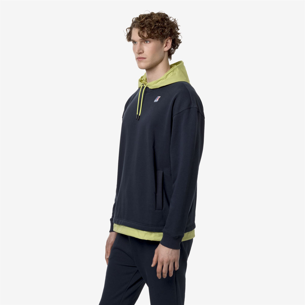 Fleece_Unisex_LE VRAI DONATIEN NYLON PC_Jumper_Blue Depth-Green Celery - Commercial 5