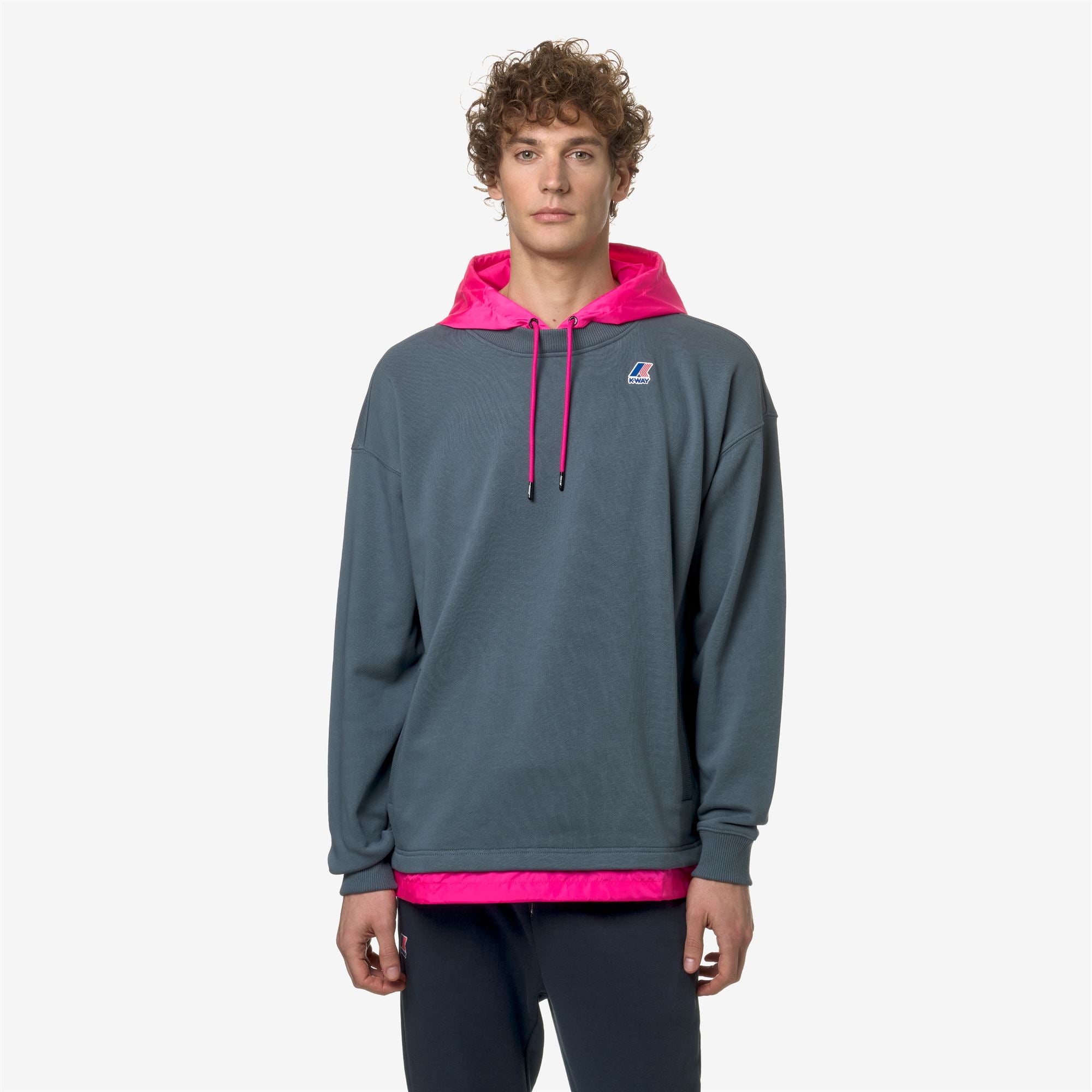 Fleece_Unisex_LE VRAI DONATIEN NYLON PC_Jumper_Grey Everest - Pink Intense - Commercial 4