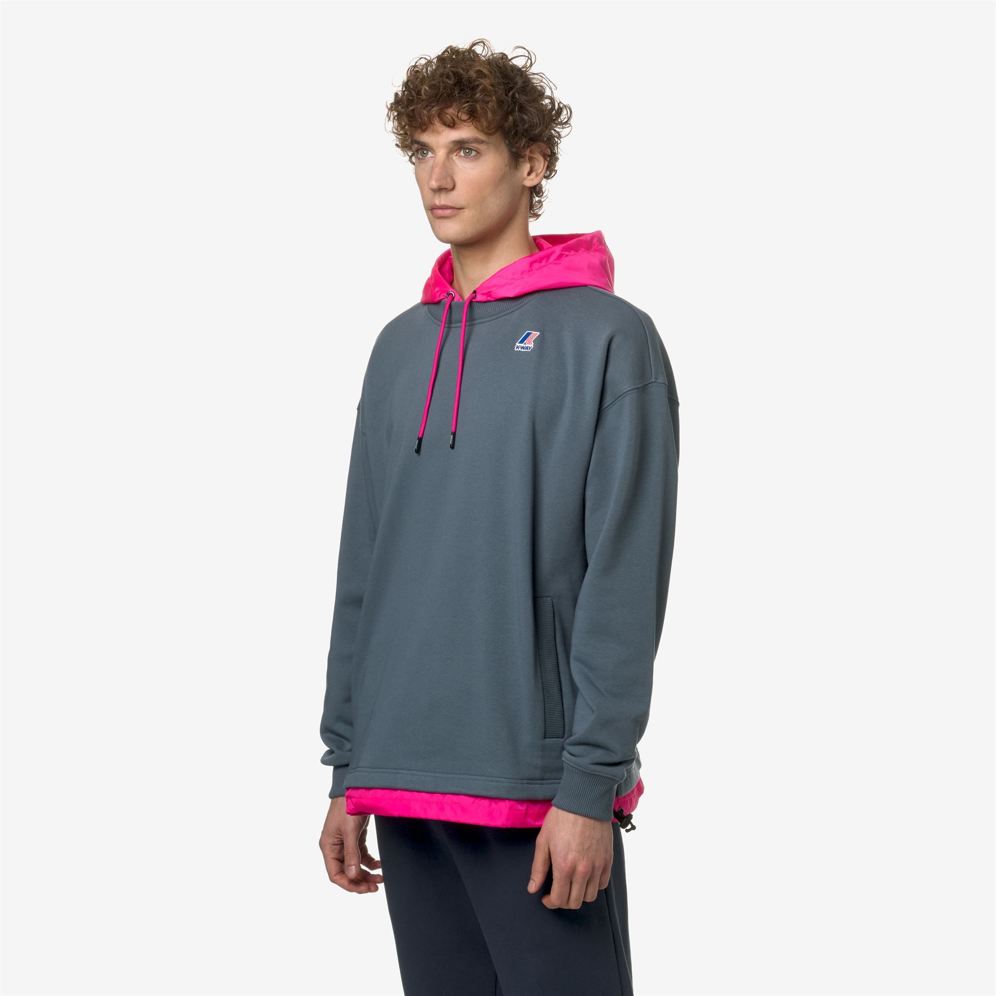 Fleece_Unisex_LE VRAI DONATIEN NYLON PC_Jumper_Grey Everest - Pink Intense - Commercial 5