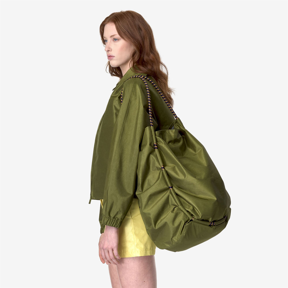 Bags Unisex COLINNE Shoulder Bag GREEN SPHAGNUM SHANTUNG Dressed Back (jpg Rgb)		