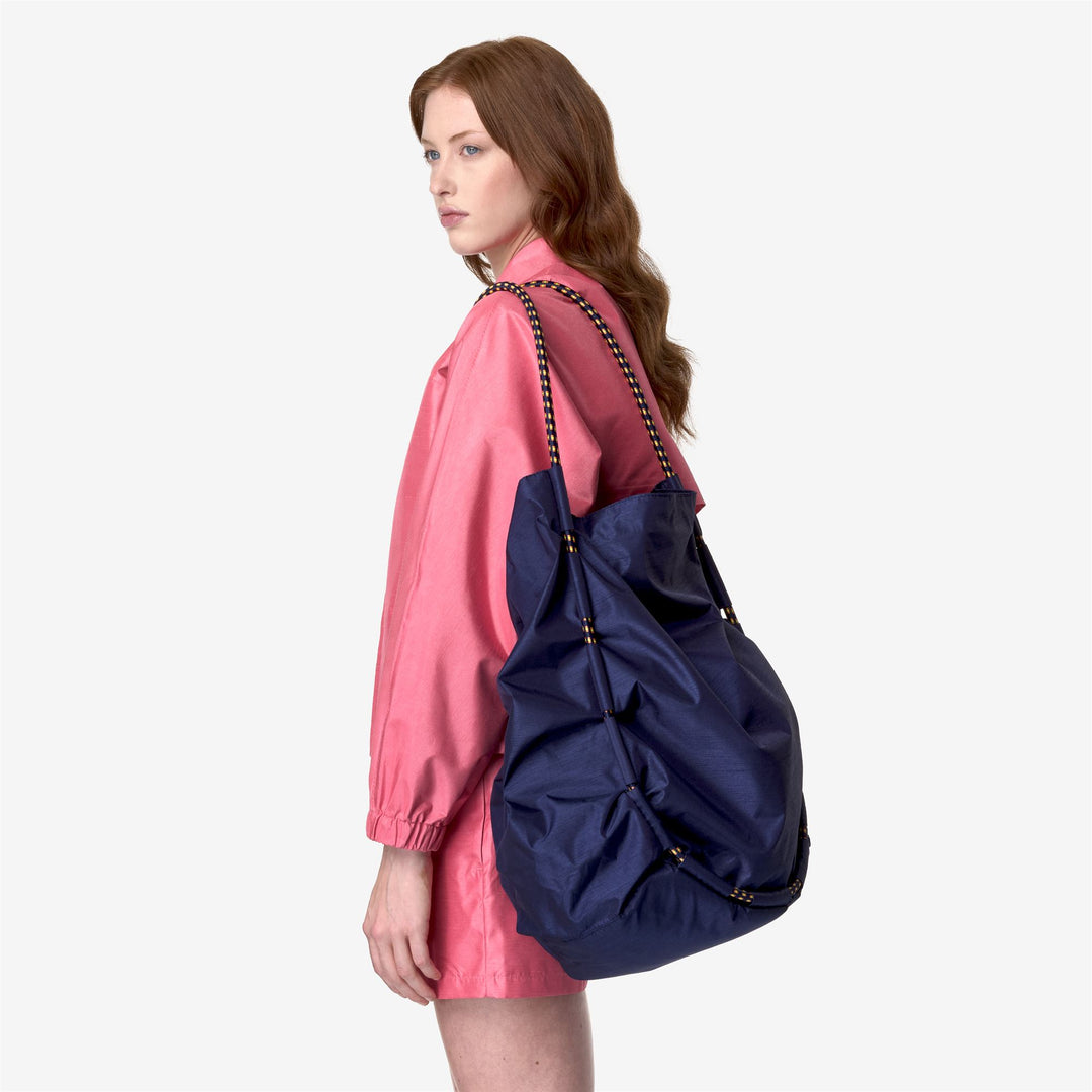 Bags Unisex COLINNE Shoulder Bag BLUE MD COBALT SHANTUNG Dressed Back (jpg Rgb)		