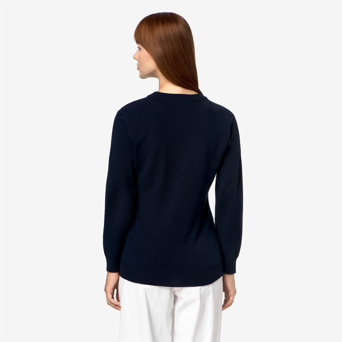 Knitwear_Woman_ATIBA PLAIN MIX MERINO_Pull Over_Blue Evening - Commercial 6