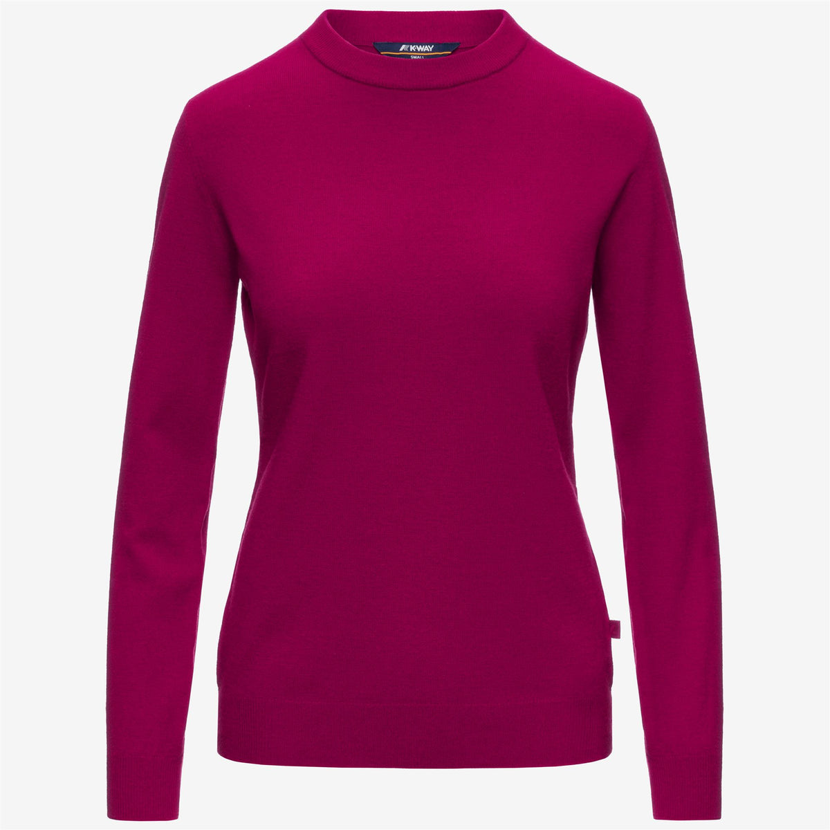 Knitwear_Woman_ATIBA PLAIN MIX MERINO_Pull Over_Fuchsia Purple - Commercial 1