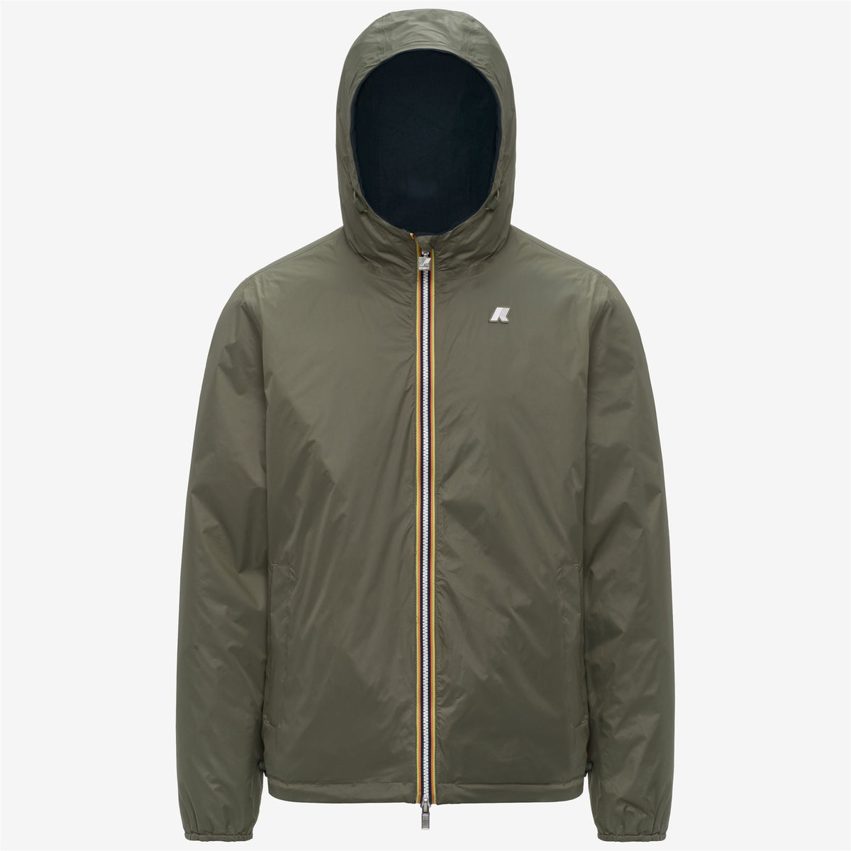Jackets_Unisex_JAKE COTTON DOUBLE_Short_Blue Depth - Green Lichen - Commercial 2