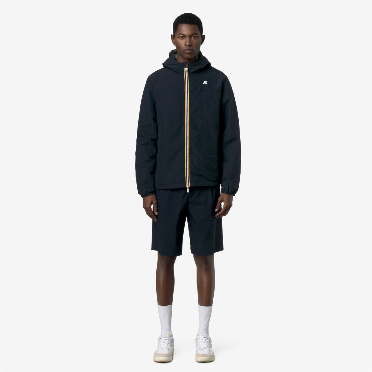 Jackets_Unisex_JAKE COTTON DOUBLE_Short_Blue Depth - Green Lichen - Commercial 4