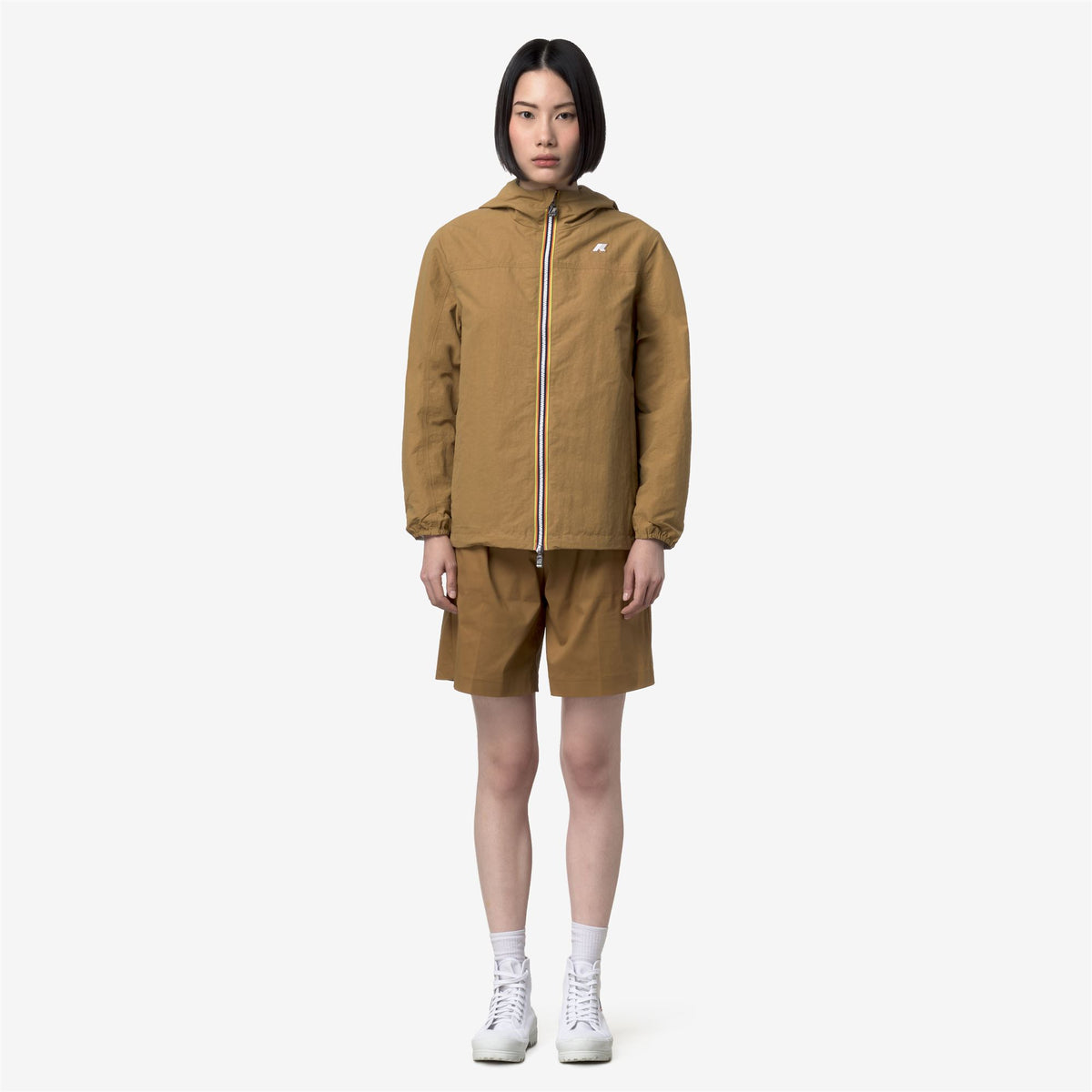 Jackets_Unisex_JAKE COTTON DOUBLE_Short_Brown Bistre - BEIGE LT - Commercial 4