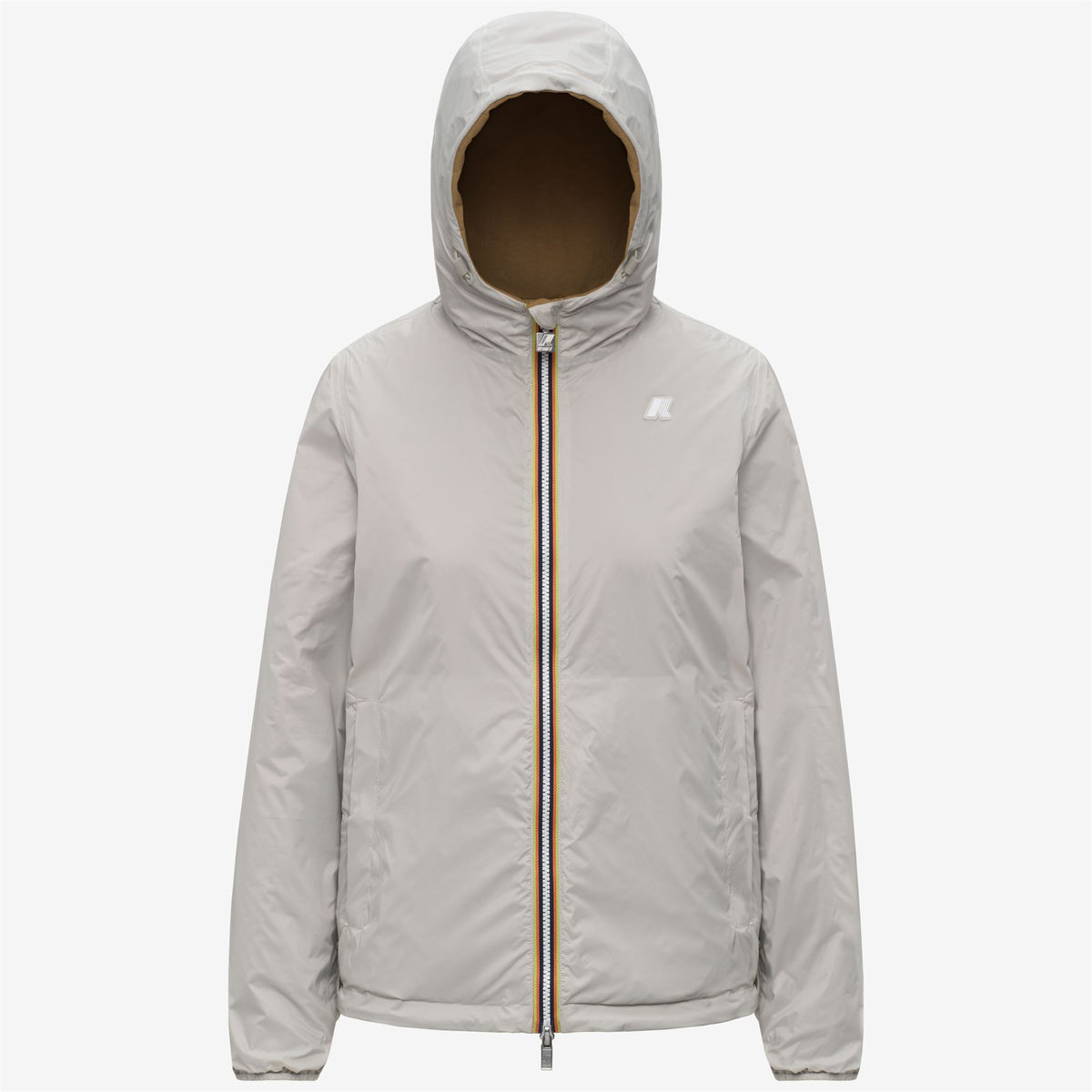 Jackets_Unisex_JAKE COTTON DOUBLE_Short_Brown Bistre - BEIGE LT - Commercial 2