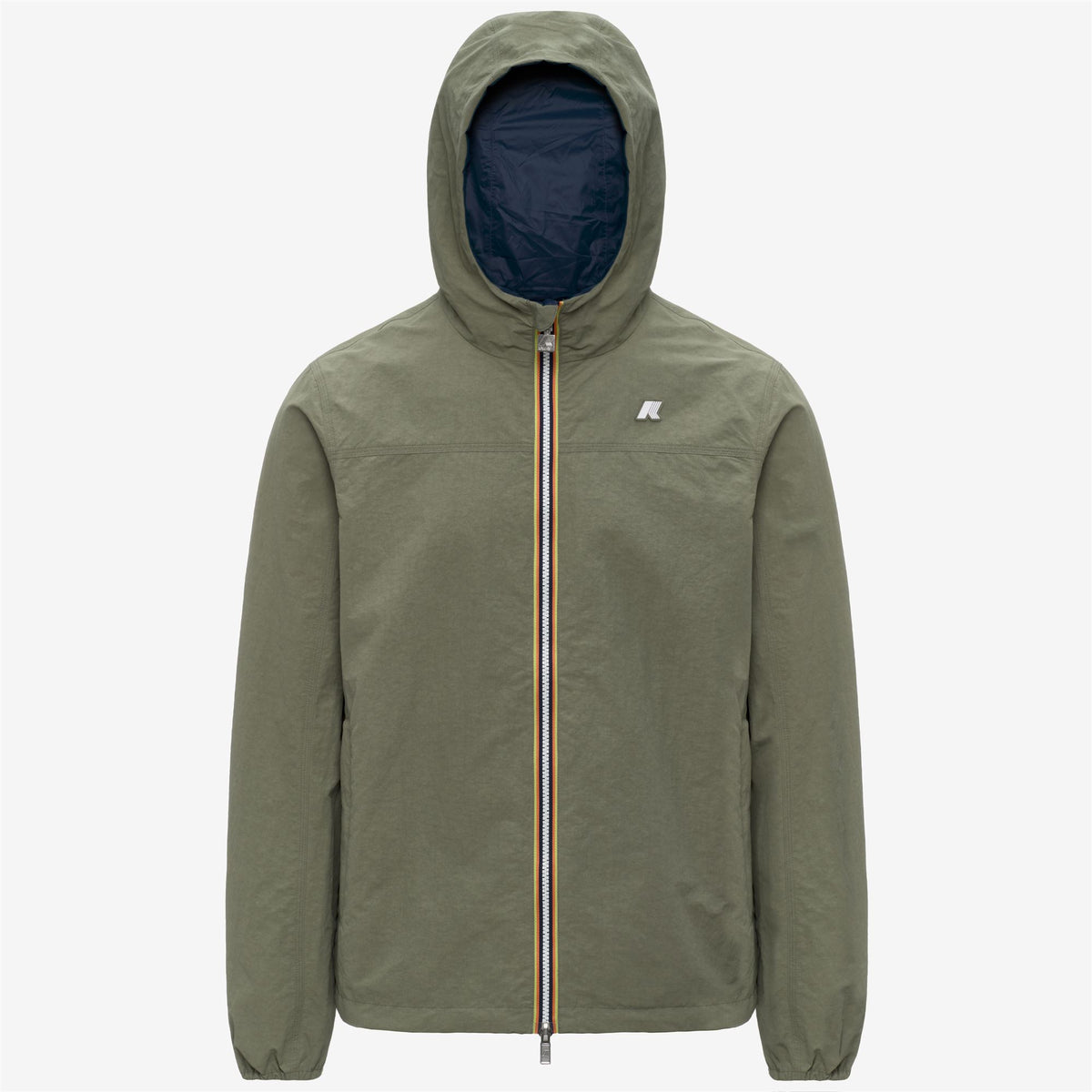 Jackets_Unisex_JAKE COTTON DOUBLE_Short_Green Lichen - Blue Insignia - Commercial 1
