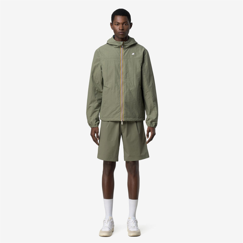 Jackets_Unisex_JAKE COTTON DOUBLE_Short_Green Lichen - Blue Insignia - Commercial 4