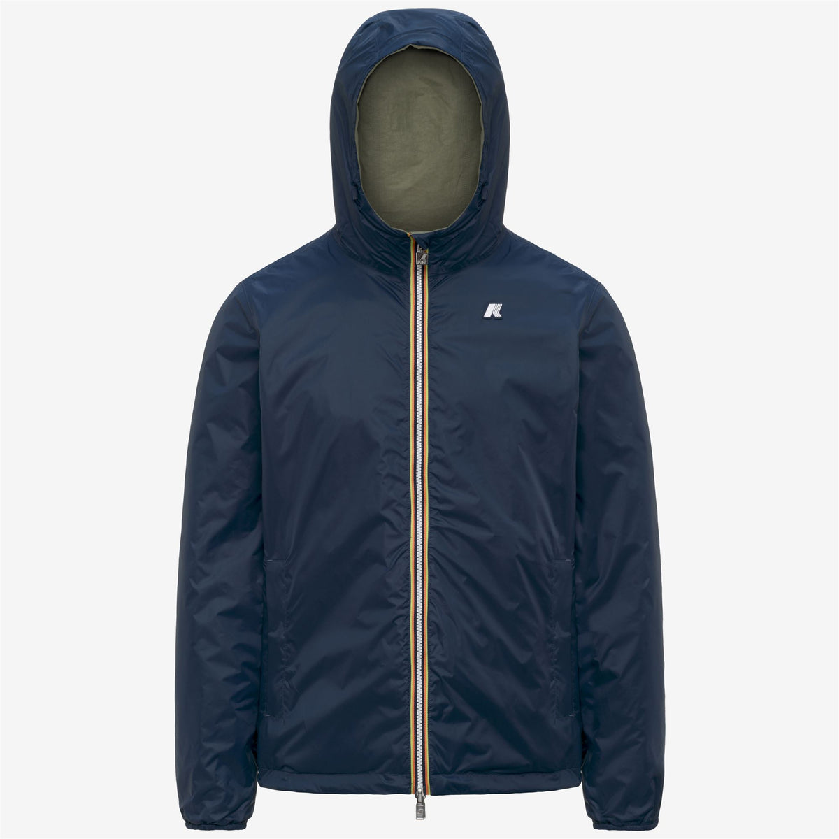 Jackets_Unisex_JAKE COTTON DOUBLE_Short_Green Lichen - Blue Insignia - Commercial 2