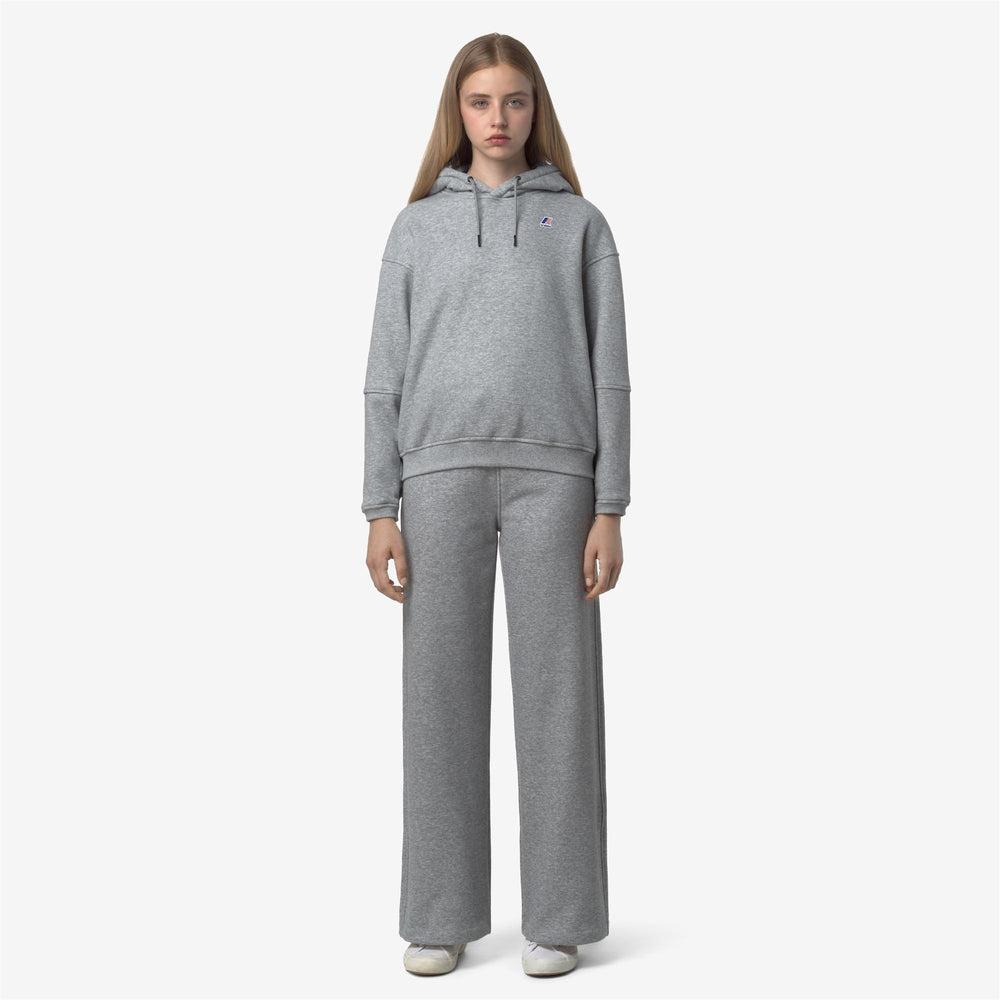 Grey Women's Relaxed Fit Palazzo Sweatpants for Light Sports 02