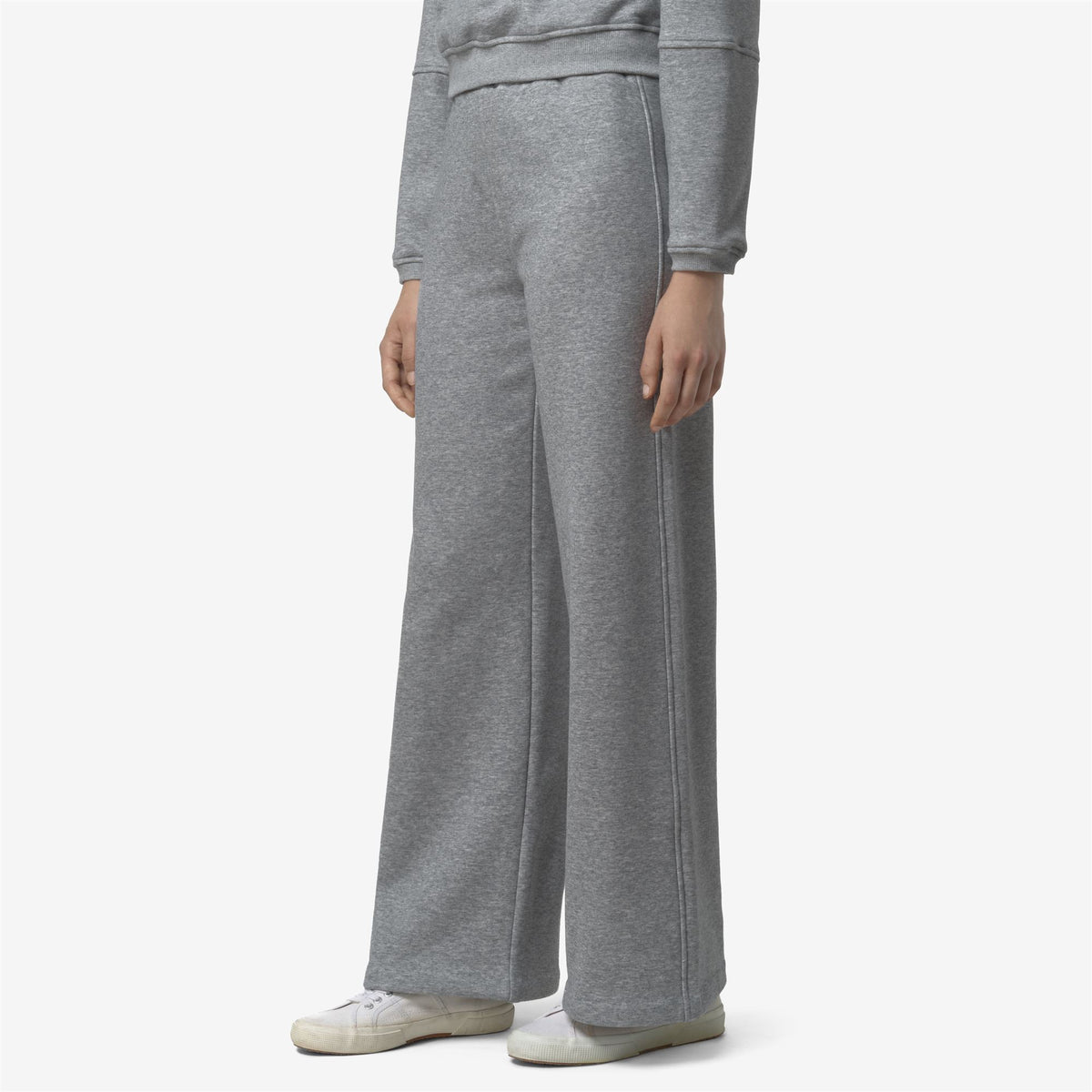 Pants_WOMAN_LOYRE BRUSHED PC_Sport Trousers_Grey Melange Mid - Commercial 5