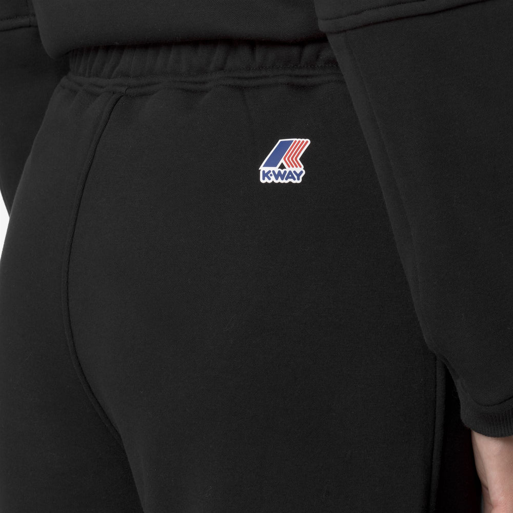 Black Women's Relaxed Fit Palazzo Sweatpants for Light Sports 02