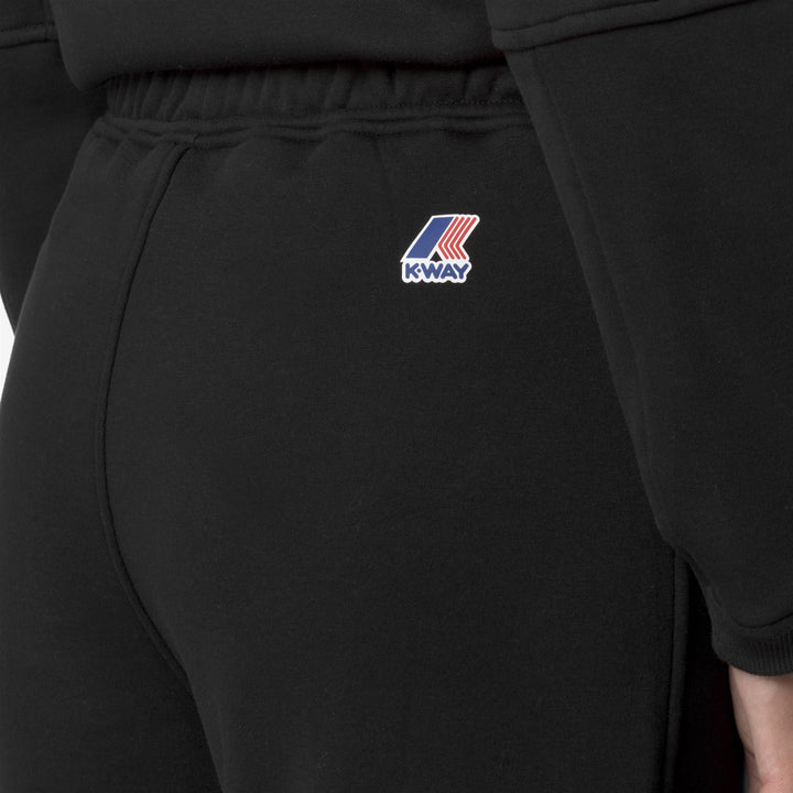 Pantaloni della tuta palazzo neri da donna dalla vestibilità rilassata per sport leggeri 2