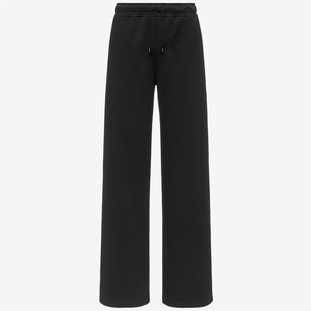 Black Women's Relaxed Fit Palazzo Sweatpants for Light Sports 01