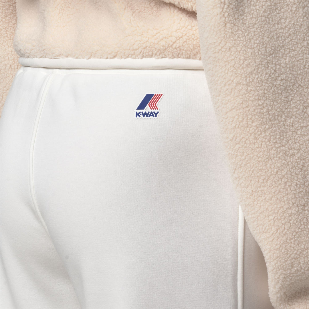 Pantaloni della tuta palazzo bianchi da donna dalla vestibilità rilassata per le attività ricreative main