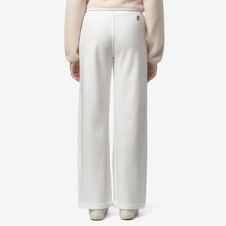 Pantaloni della tuta palazzo bianchi da donna dalla vestibilità rilassata per le attività ricreative 5