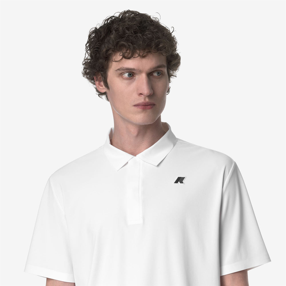 Bright white Men's Golf Polo Shirt with Stretch Fabric for Comfort 02