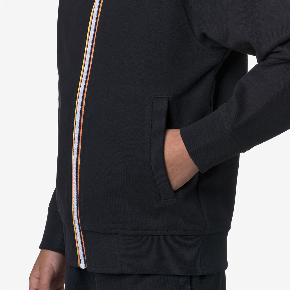 Sudadera con capucha polar azul con cremallera completa para niño 02