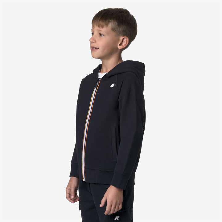 Felpa con cappuccio in pile con cerniera intera blu per ragazzi 4