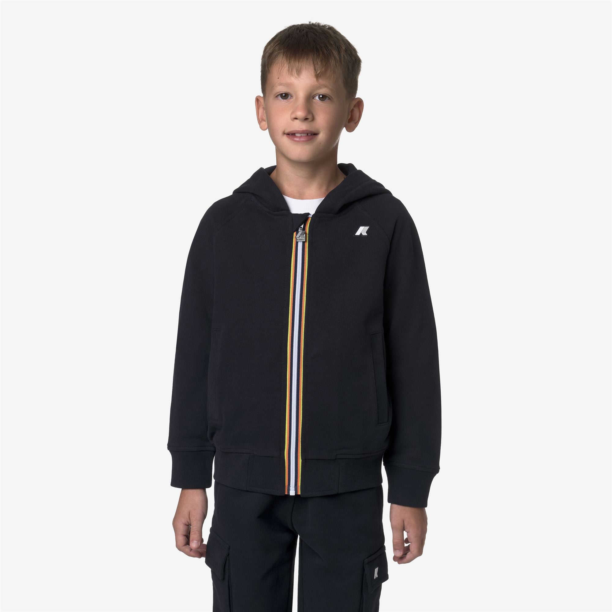 Fleece_BOY_P. ANTHONY FLEECE PEACH_Hoodie Full Zip_Blue Depth - Commercial 4