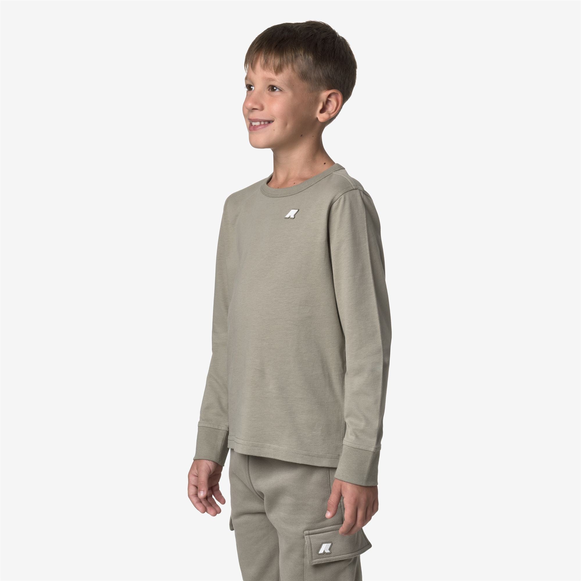 Pants_BOY_P. MICK FLEECE PEACH_Sport Trousers_Green Oak - Commercial 5