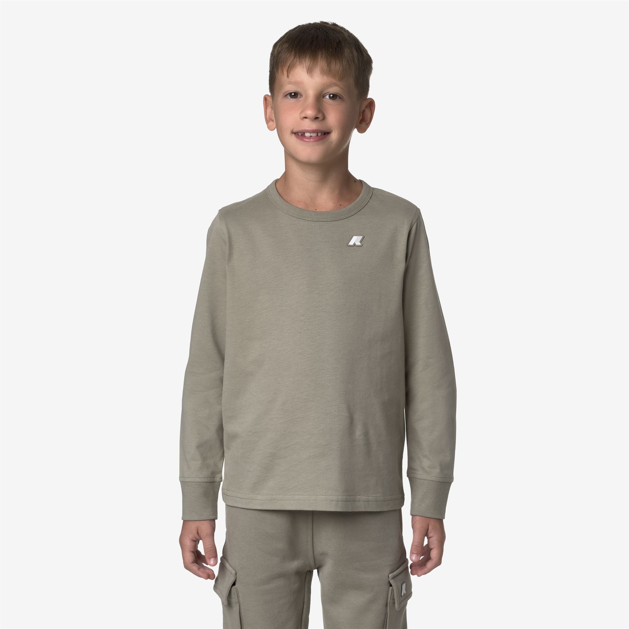 Pants_BOY_P. MICK FLEECE PEACH_Sport Trousers_Green Oak - Commercial 4