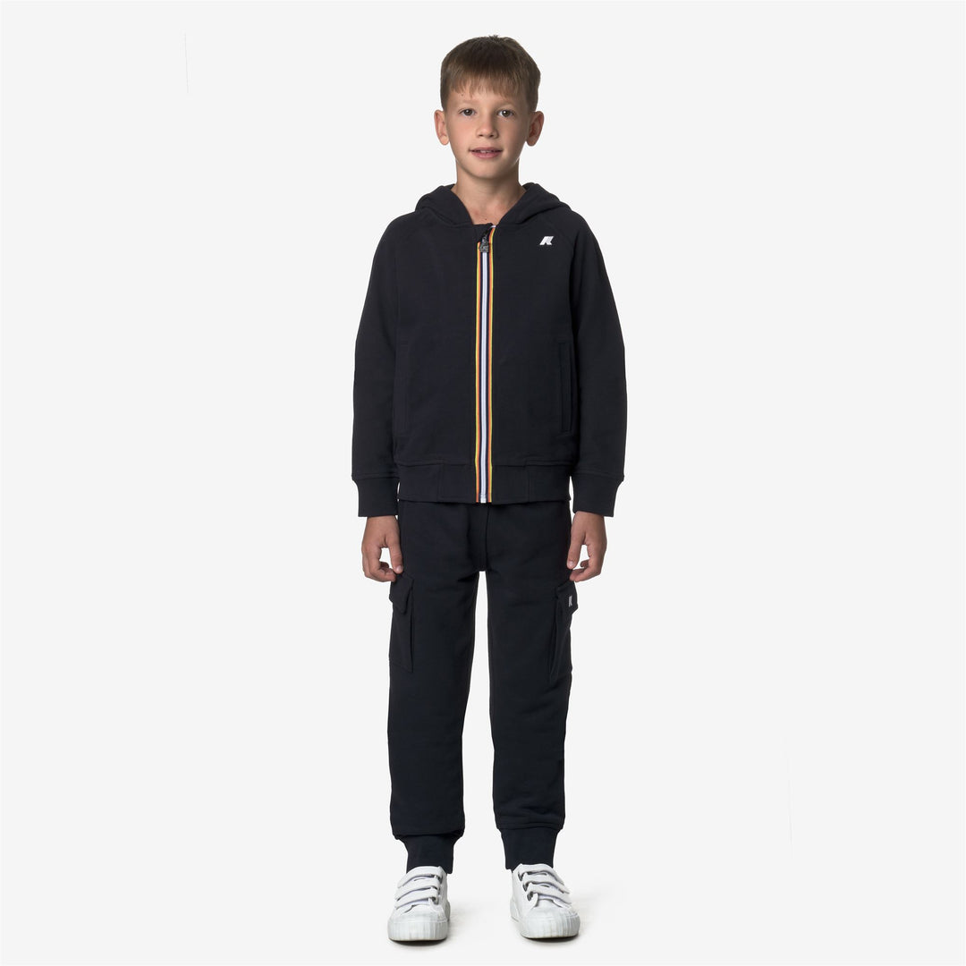 Blue Boy's Cargo Fleece Pants for Sports and Leisure 01