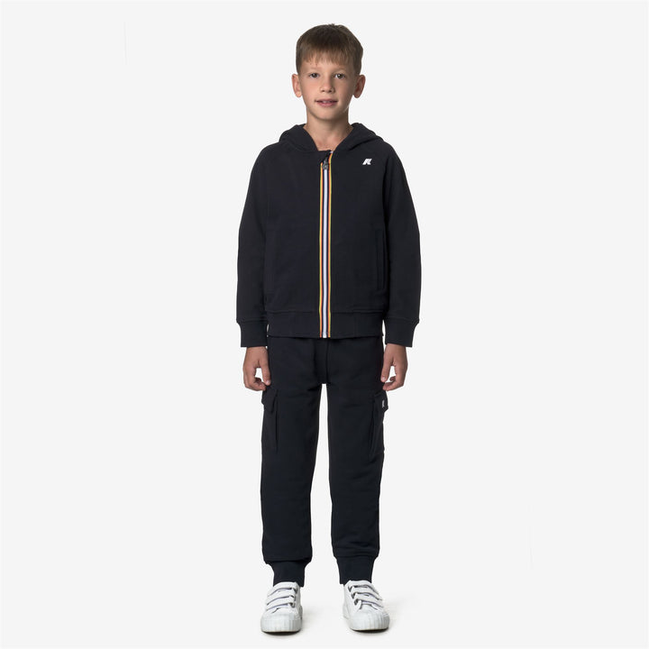 Pantaloni cargo in pile blu per bambini, per sport e tempo libero 3