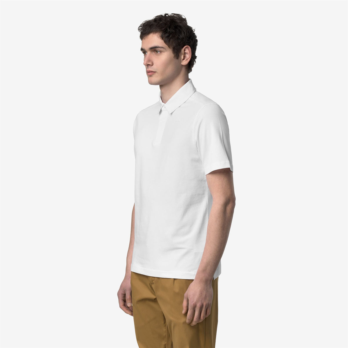 Polo Shirts_Man_VIGGO LT STRETCH JERSEY SLIM_Polo_White - White - Commercial 5
