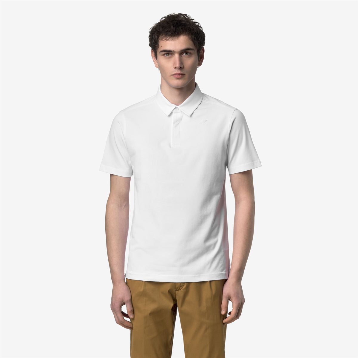 Polo Shirts_Man_VIGGO LT STRETCH JERSEY SLIM_Polo_White - White - Commercial 4