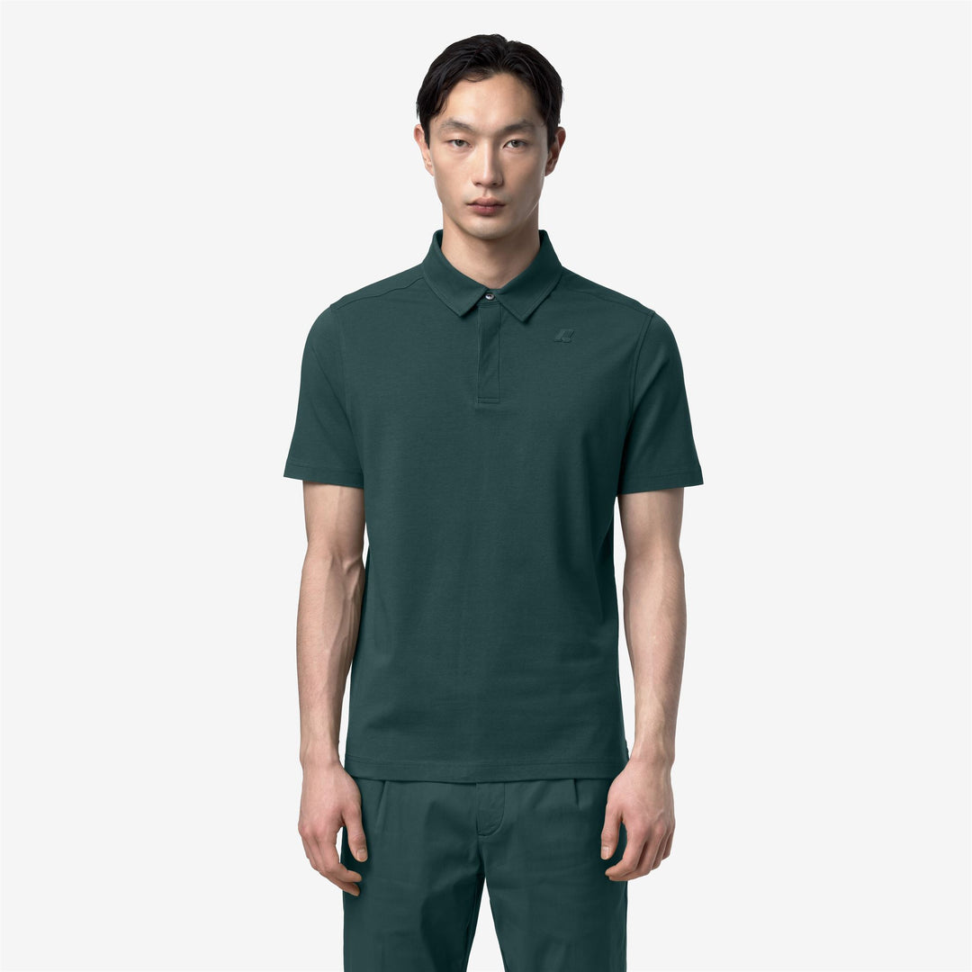VIGGO LT STRETCH JERSEY SLIM Polo Shirts Polo Man Green Dk Jungle 01