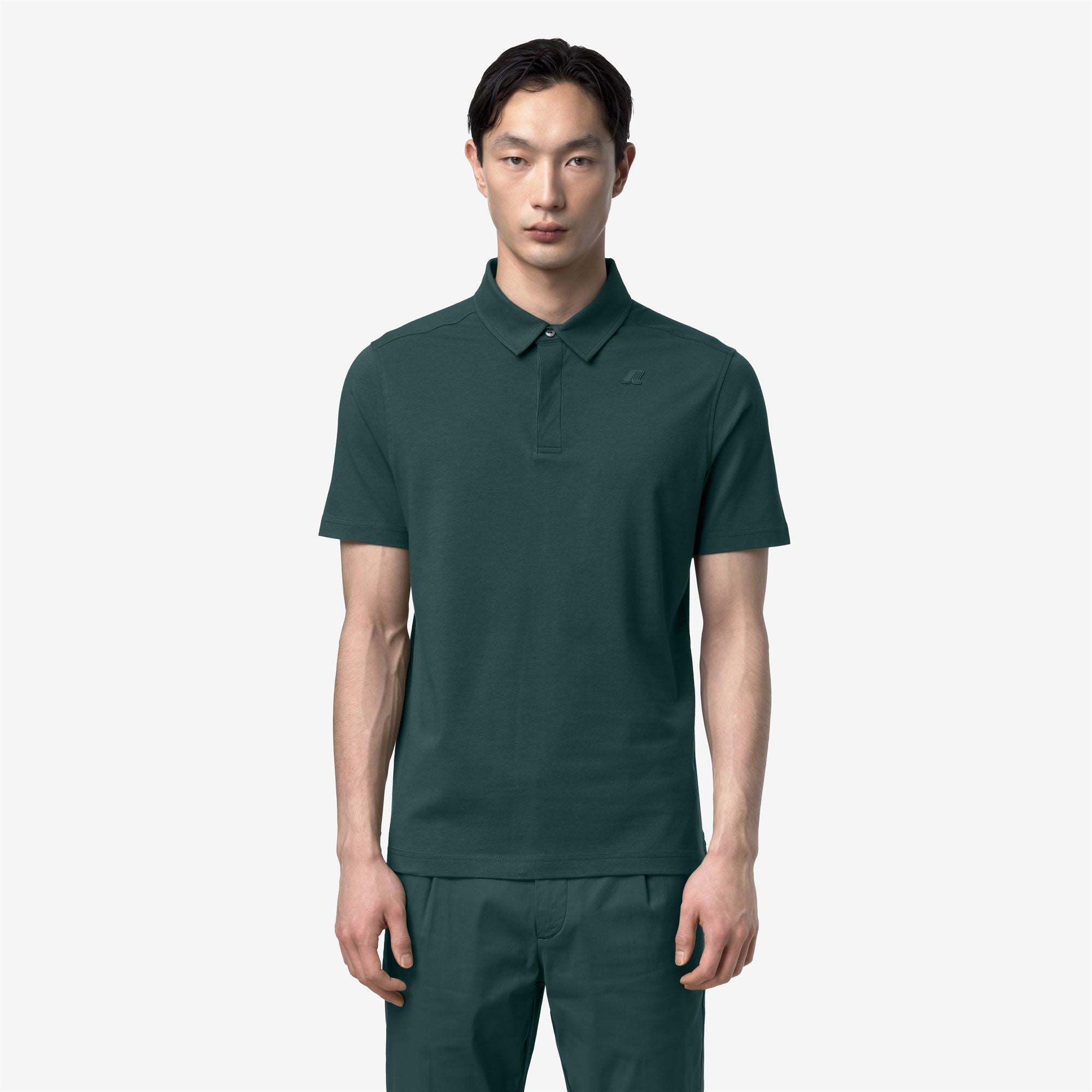Polo Shirts_Man_VIGGO LT STRETCH JERSEY SLIM_Polo_Green Dk Jungle - Commercial 4