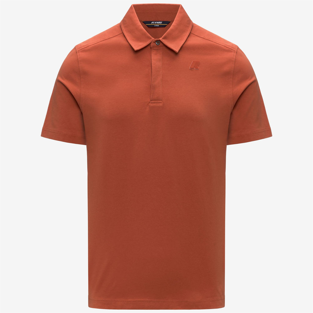 Polo Shirts_Man_VIGGO LT STRETCH JERSEY SLIM_Polo_Orange Brownish - Commercial 1