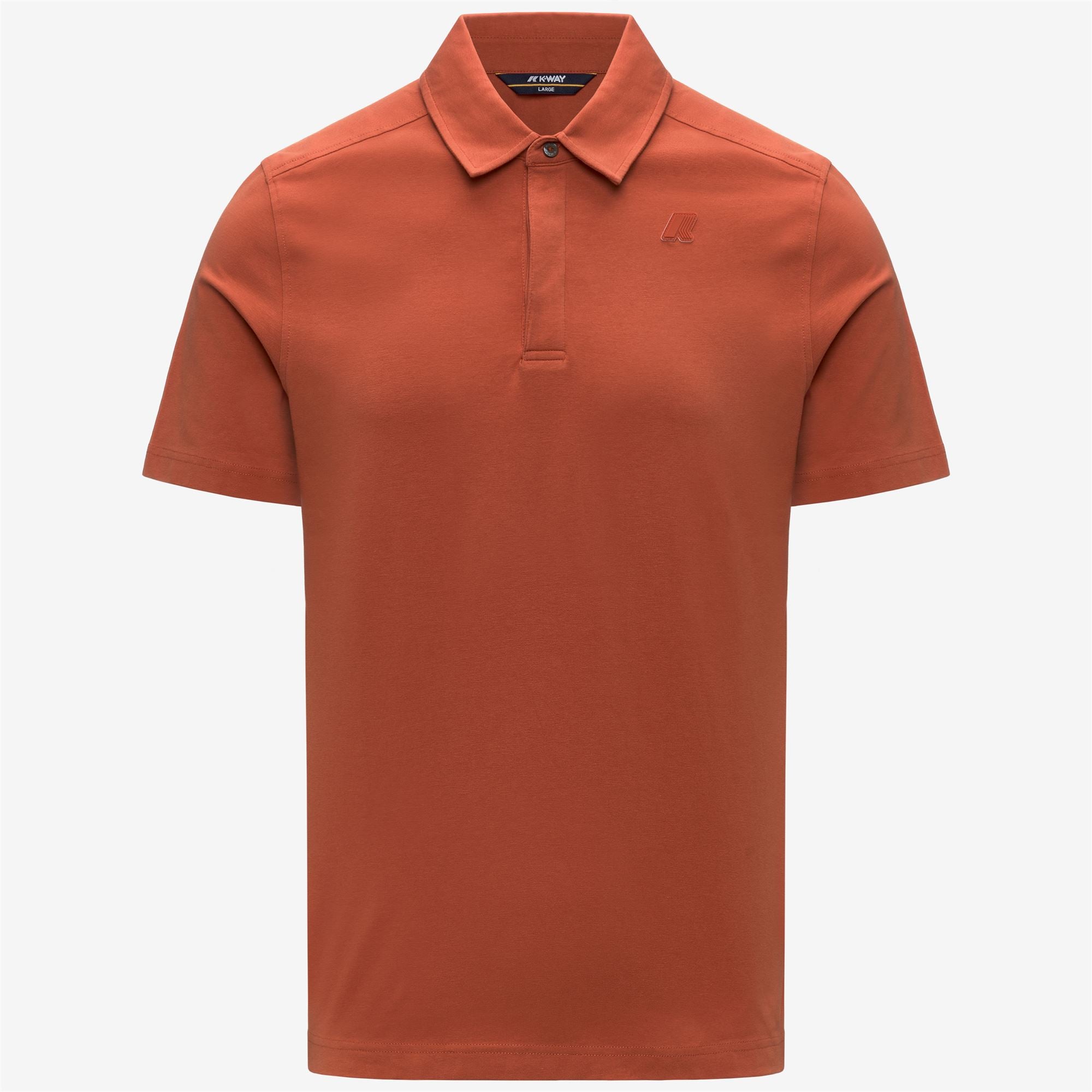 Polo Shirts_Man_VIGGO LT STRETCH JERSEY SLIM_Polo_Orange Brownish - Commercial 1