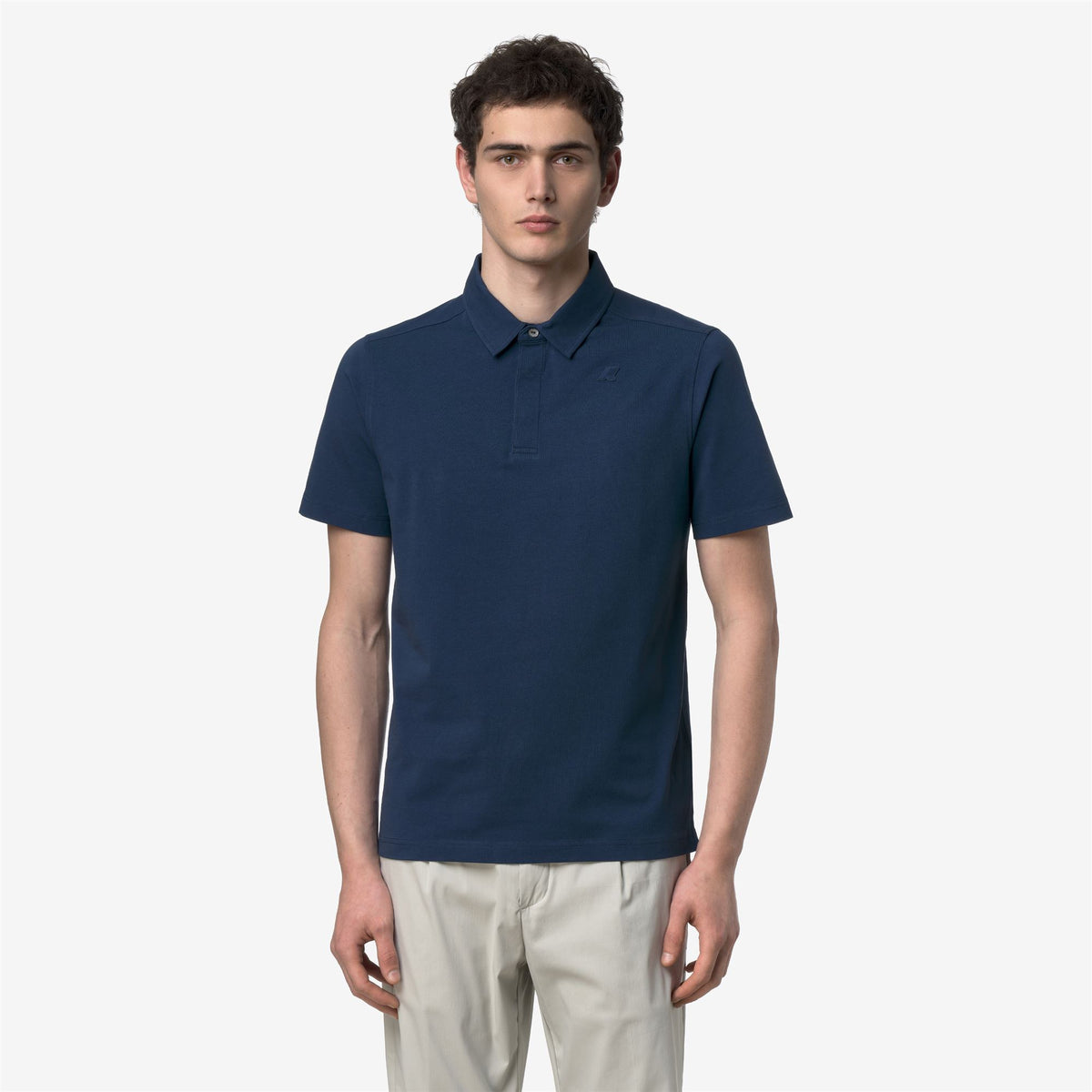 Polo Shirts_Man_VIGGO LT STRETCH JERSEY SLIM_Polo_Blue Insignia - Commercial 4