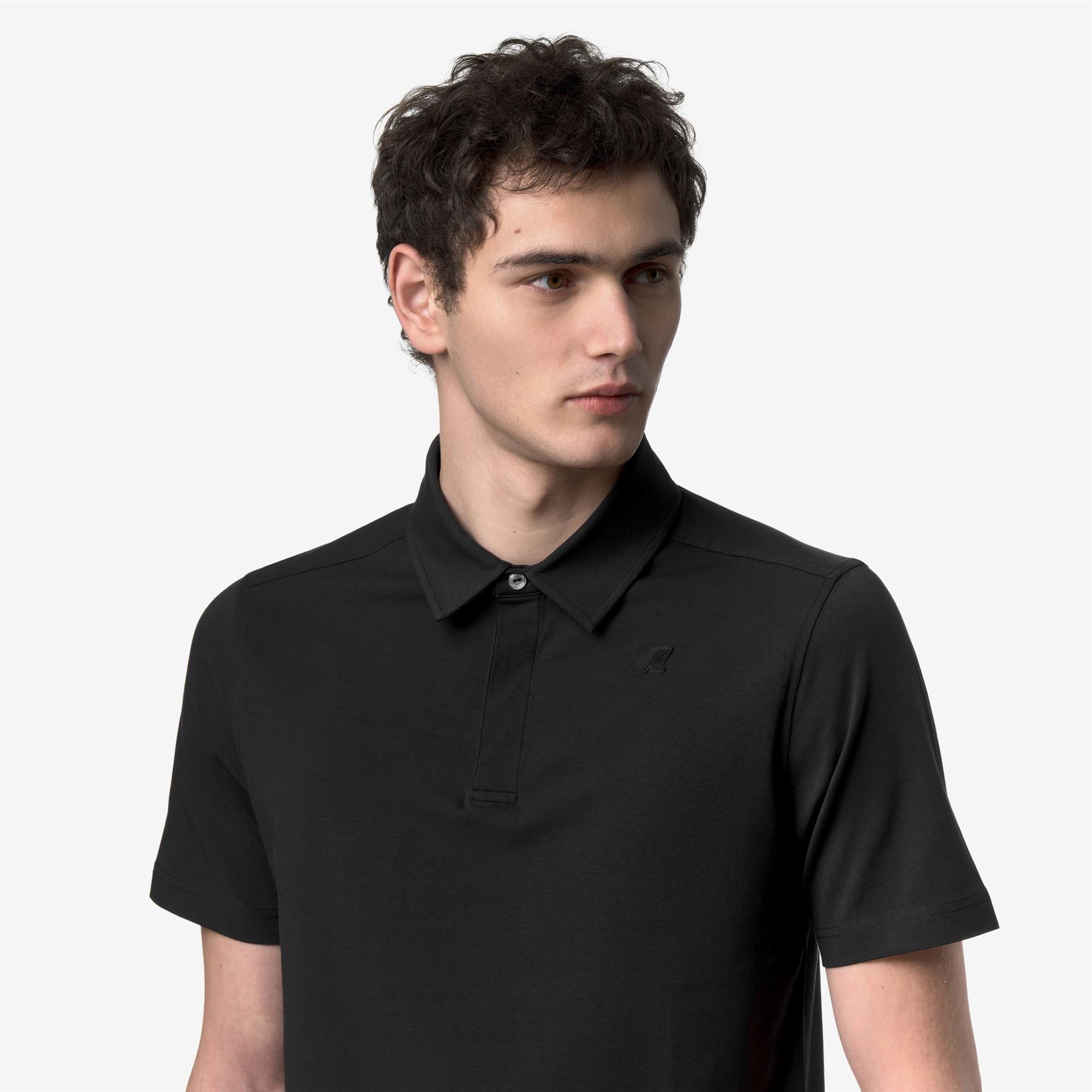Polo Shirts_Man_VIGGO LT STRETCH JERSEY SLIM_Polo_Black Pure - Black Pure - Commercial 7