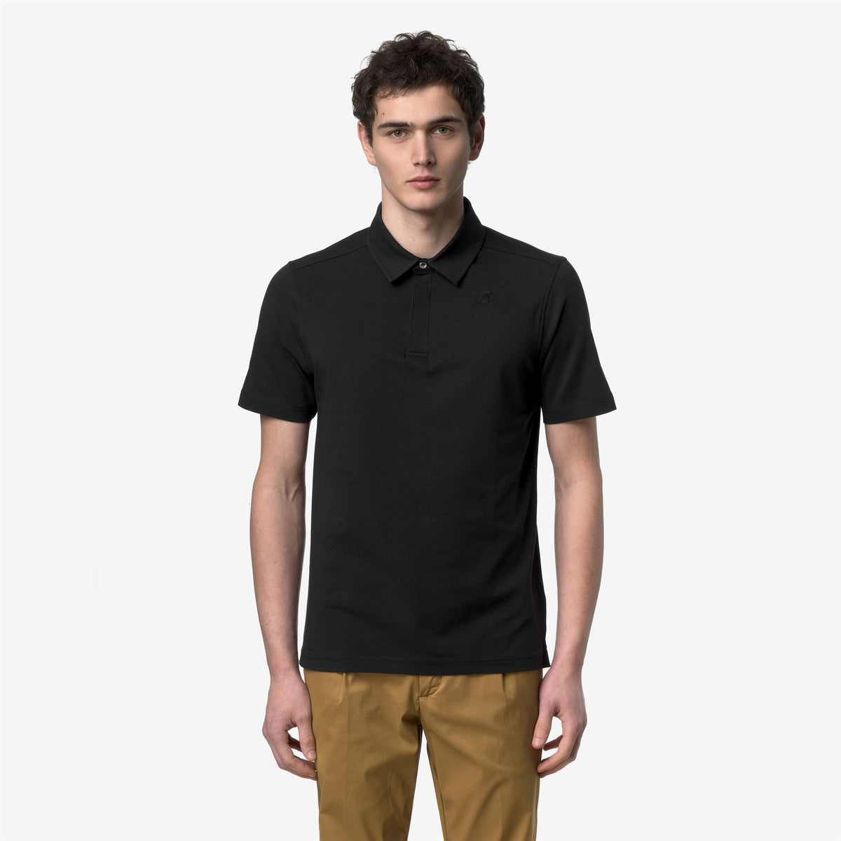 Polo Shirts_Man_VIGGO LT STRETCH JERSEY SLIM_Polo_Black Pure - Black Pure - Commercial 4
