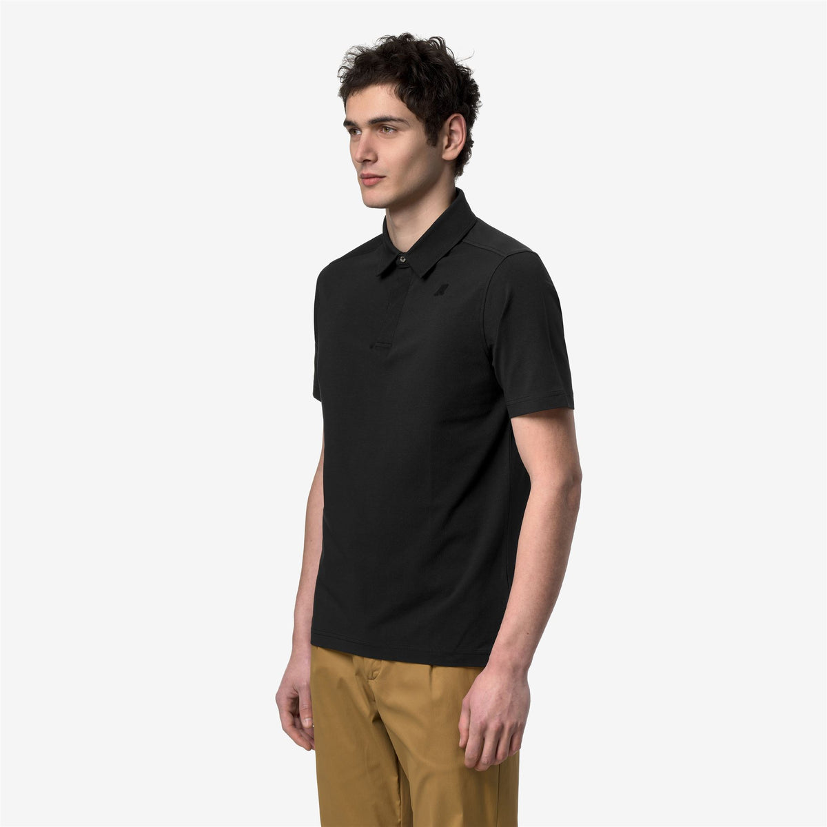 Polo Shirts_Man_VIGGO LT STRETCH JERSEY SLIM_Polo_Black Pure - Black Pure - Commercial 5