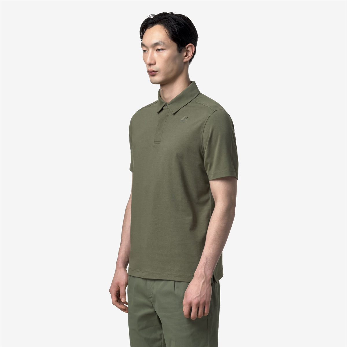 Polo Shirts_Man_VIGGO LT STRETCH JERSEY SLIM_Polo_Green Lichen - Commercial 5