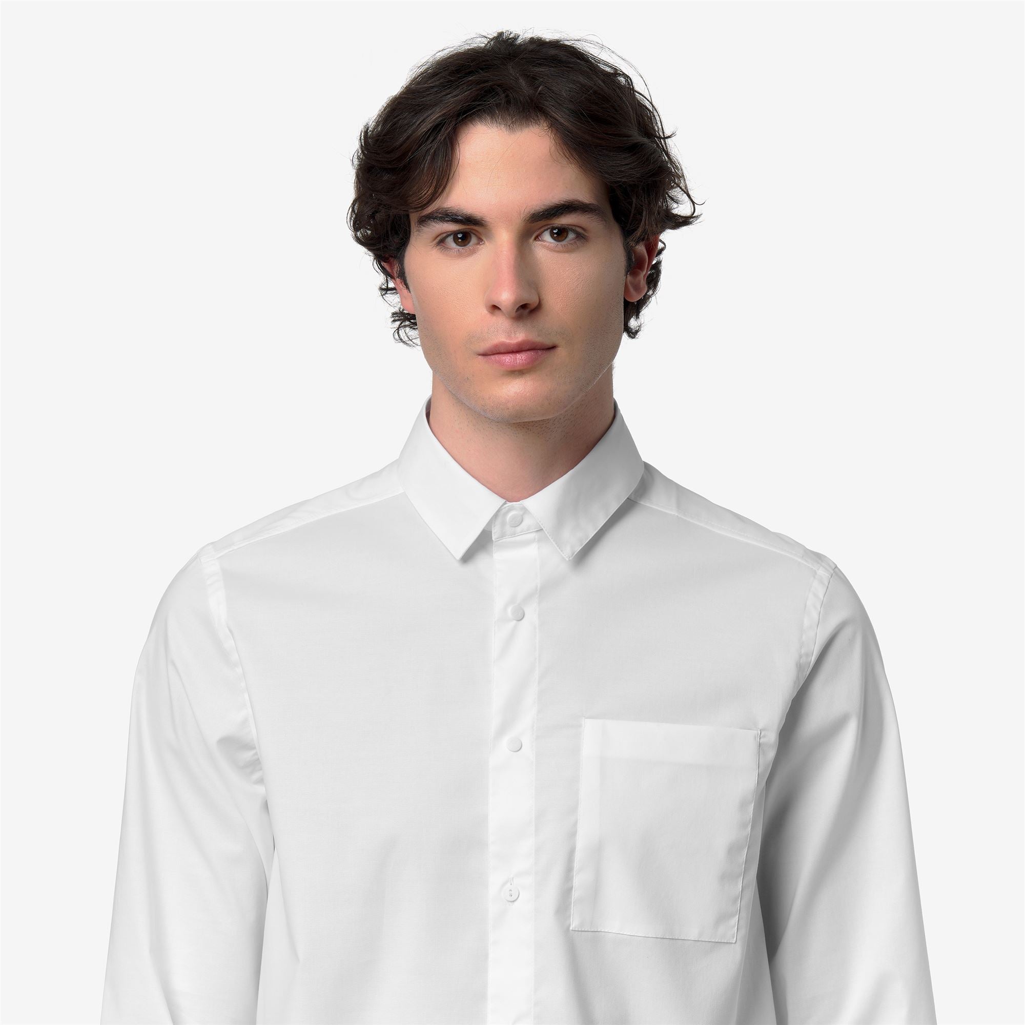 Shirts_Man_DAMIR ST POPLIN NO IRON_Classic_White - White - Commercial 7