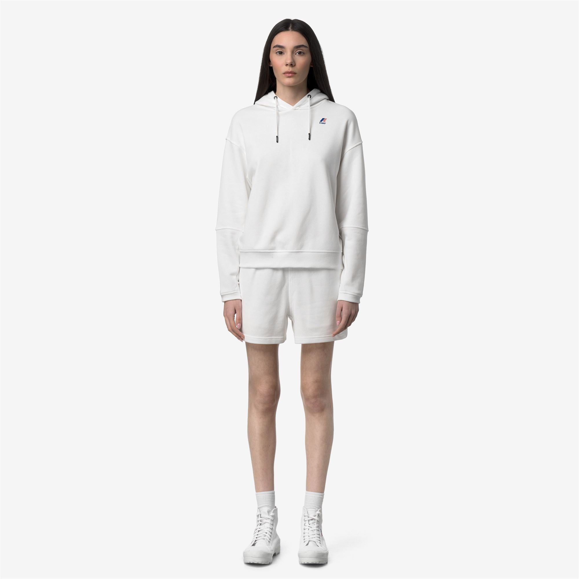 Shorts_WOMAN_RIKA POLY COTTON_Sport Shorts_White - White - Commercial 4