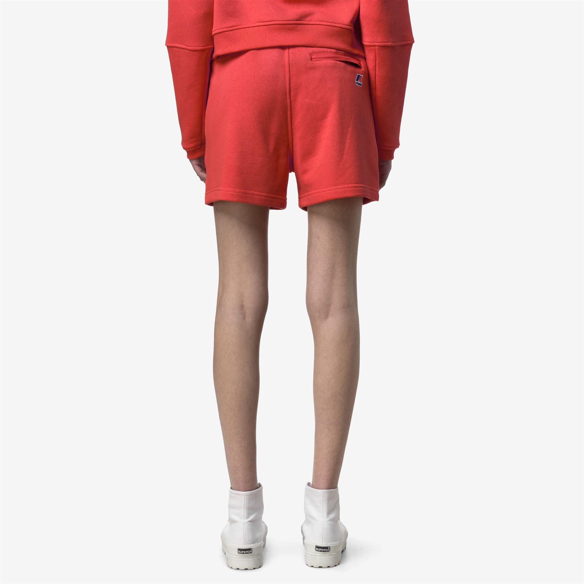 Shorts_WOMAN_RIKA POLY COTTON_Sport Shorts_Red Poppy - Commercial 6