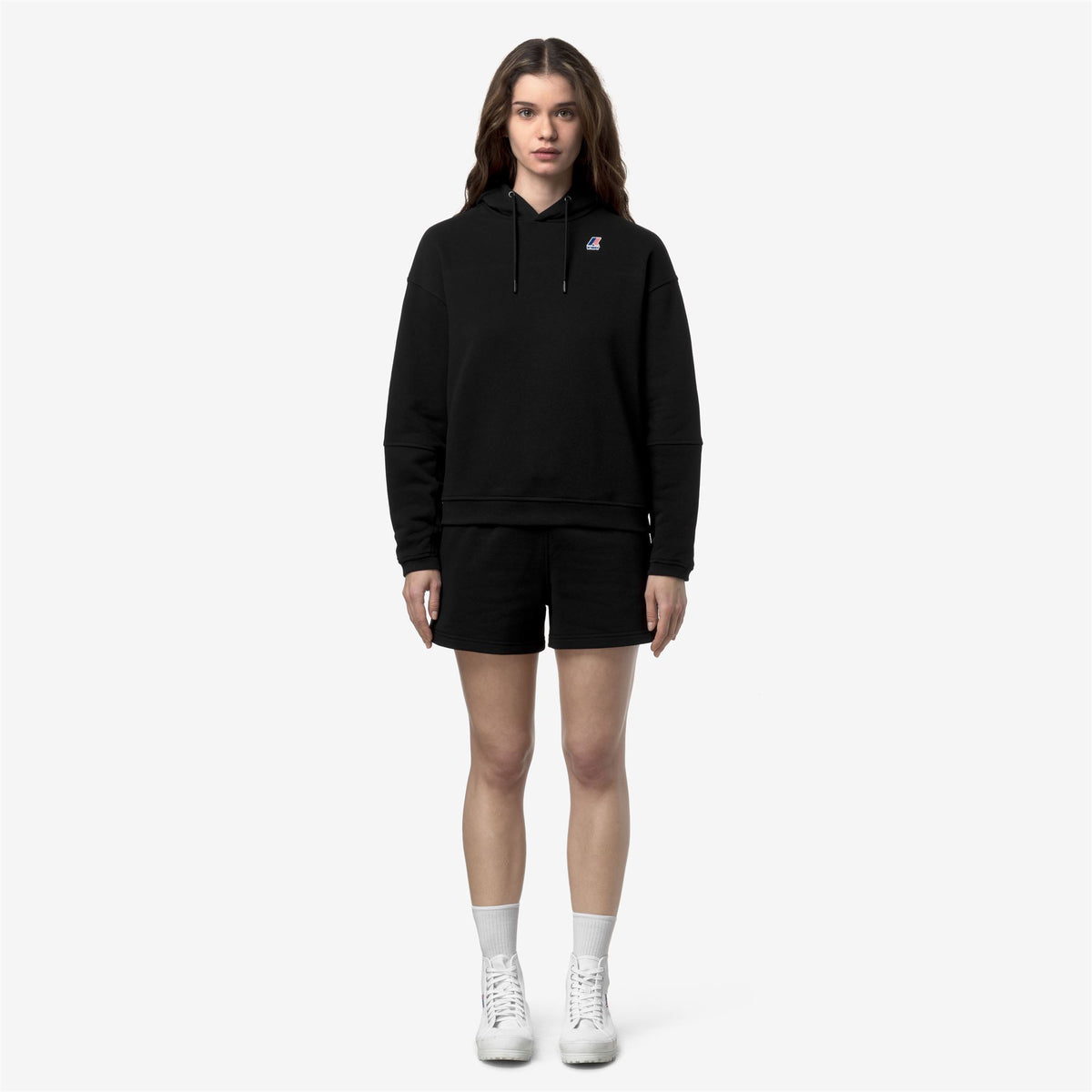 Shorts_WOMAN_RIKA POLY COTTON_Sport Shorts_Black Pure - Black Pure - Commercial 4